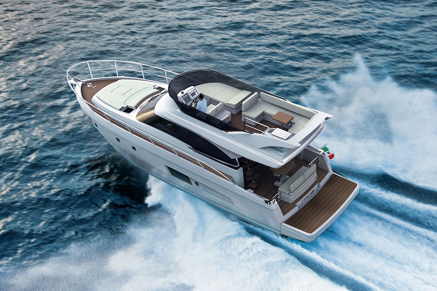 Barco de motor EN CHARTER, de la marca Bavaria modelo Virtess 420 y del año 2016, disponible en Club de Mar Palma Mallorca España