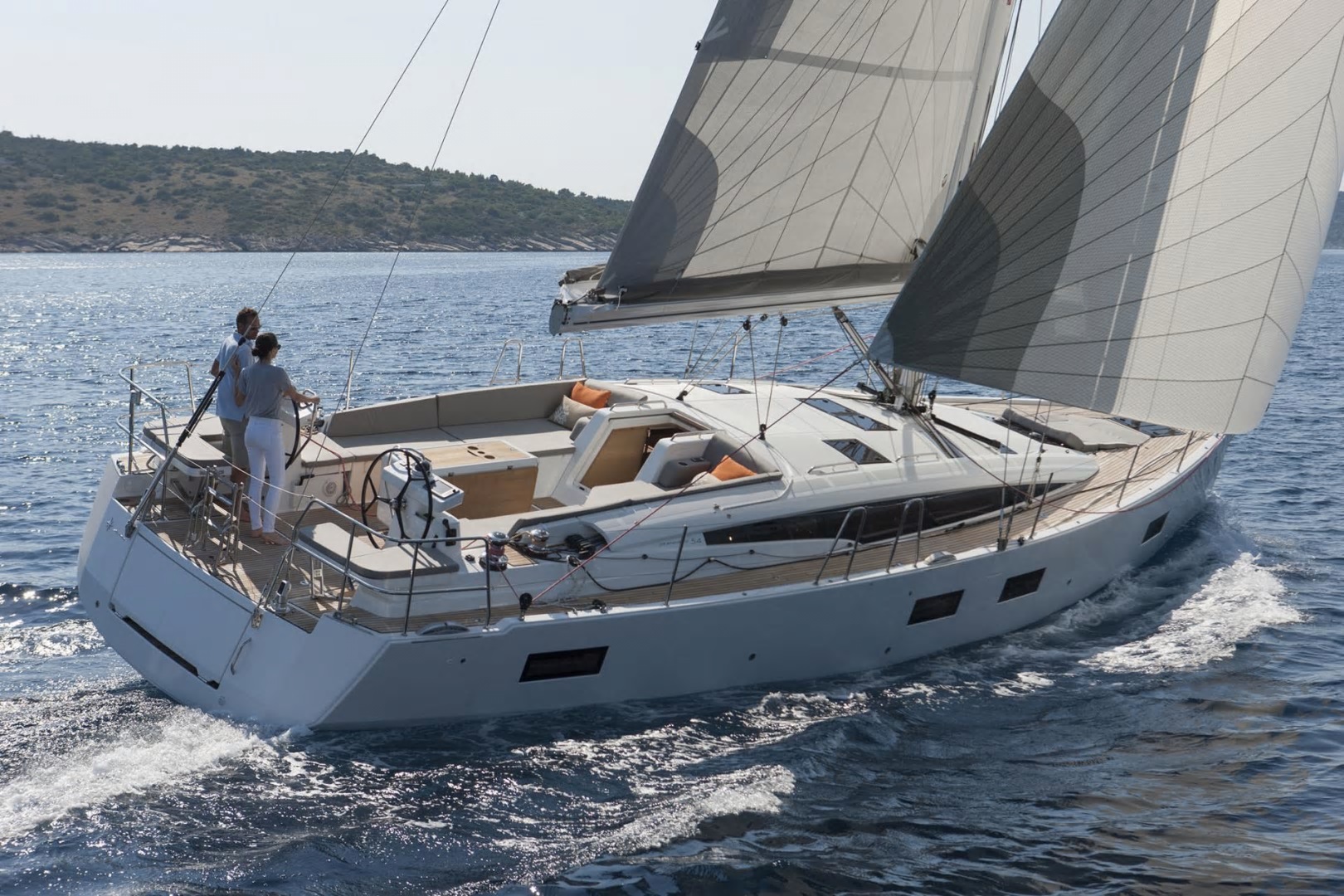 Sail boat FOR CHARTER, year 2017 brand Jeanneau and model 54, available in Real Club Náutico de Palma Palma Mallorca España