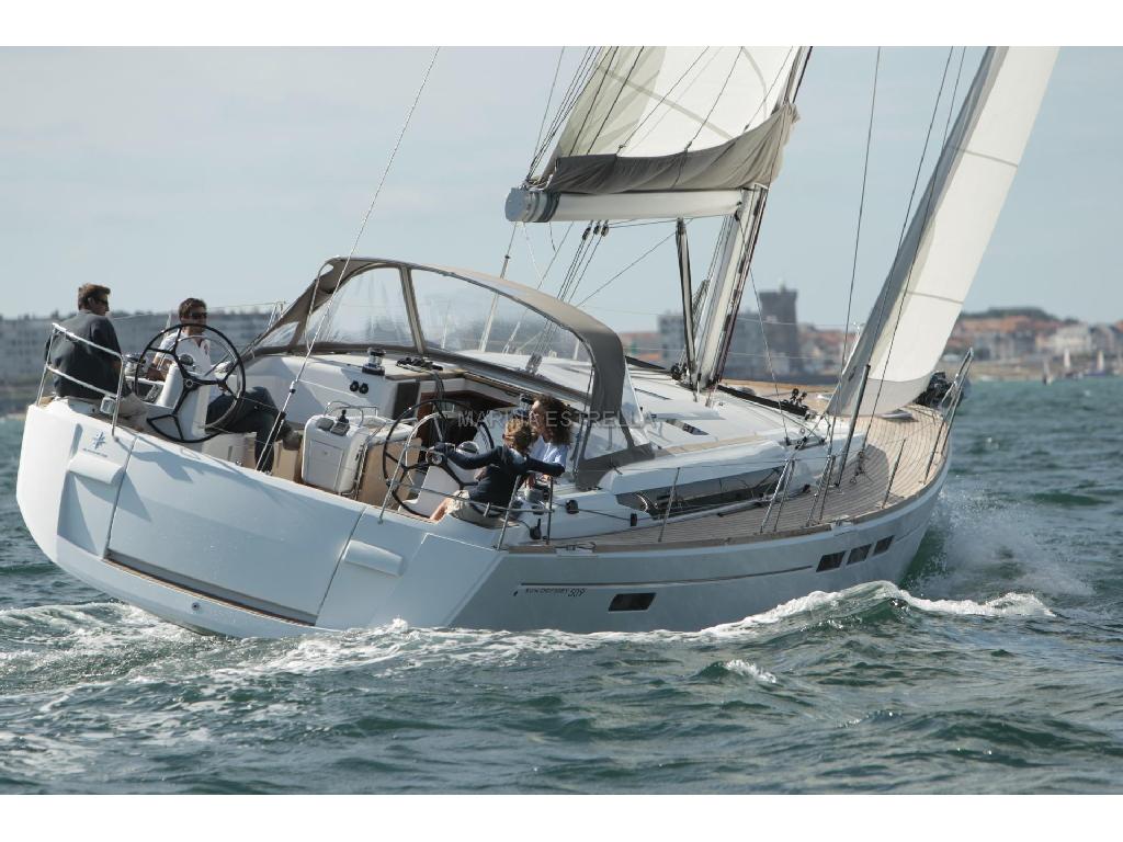 Sail boat FOR CHARTER, year 2015 brand Jeanneau and model Sun Odyssey 509, available in Marina de Denia Denia Alicante España