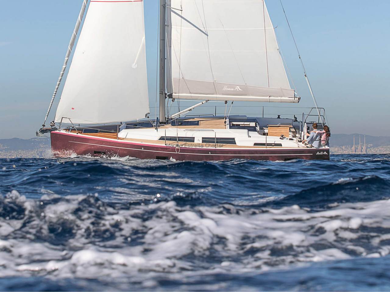 Sail boat FOR CHARTER, year 2022 brand Hanse and model 388, available in Club Náutico Denia Denia Alicante España