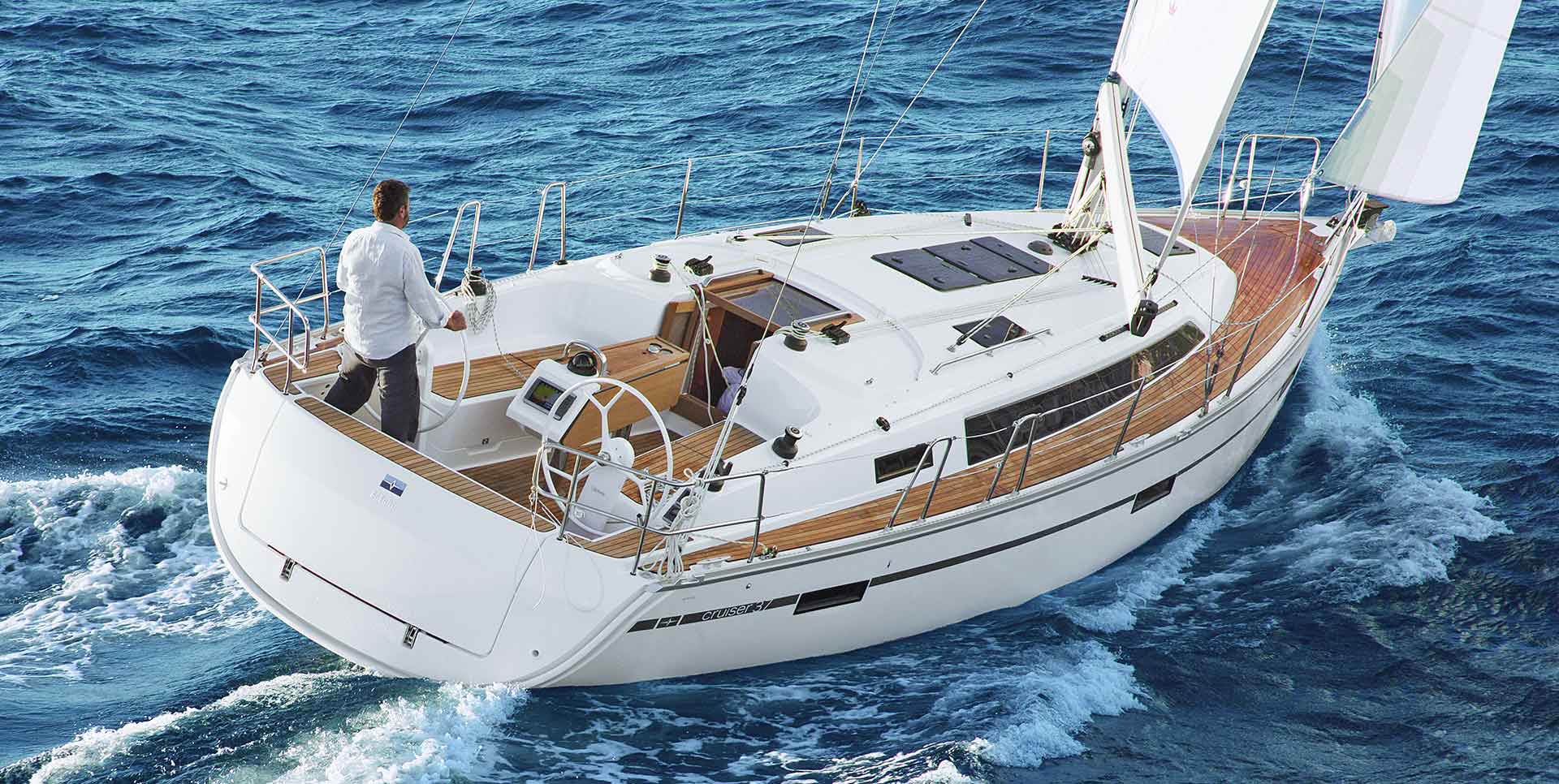 Sail boat FOR CHARTER, year 2021 brand Bavaria and model 37, available in Marina de Denia Denia Alicante España