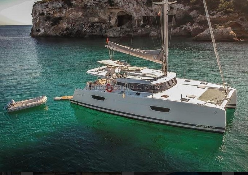 Catamaran FOR CHARTER, year 2018 brand Fountaine Pajot and model Saona 47, available in Muelle de la Lonja Palma Mallorca España